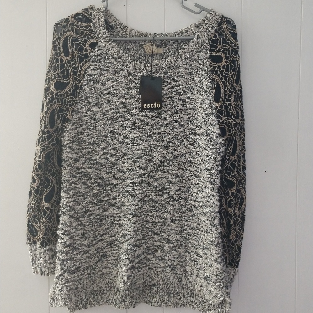 Black and white sweater